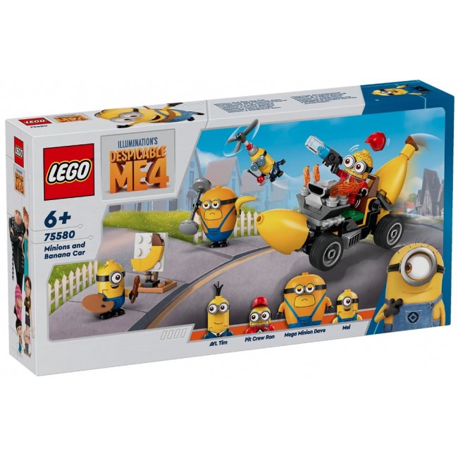 LEGO Despicable Me 4 Minions and Banana Car 75580